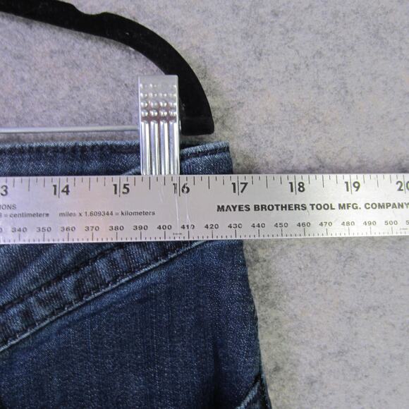 Lee Slender Secret Jeans Womens 14 Blue Stretch Bootcut Fleur-de-Lis Pockets - Picture 4 of 10